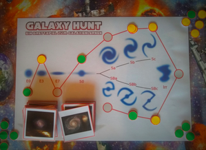 Vorschaubild für Galaxy Hunt - Ein Brettspiel zum Galaxienlernen