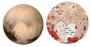 Children's Planetary Maps: Pluto & Charon