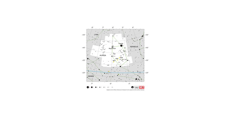 Auriga Constellation Map