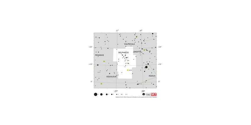 Delphinus Constellation Map