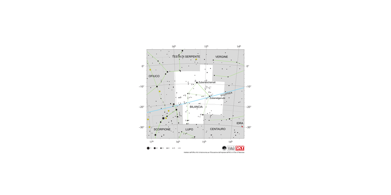 Mappa della costellazione dell'Orsa Maggiore