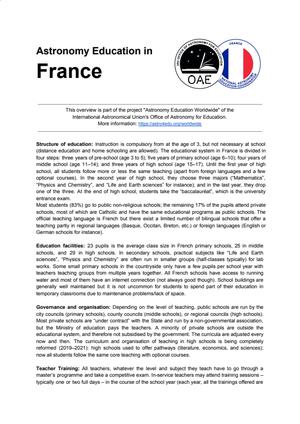 miniatura per Astronomy Education in France