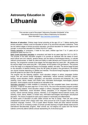 缩略图： Astronomy Education in Lithuania