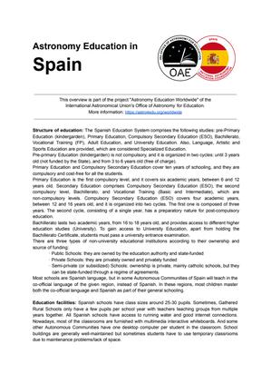 缩略图： Astronomy Education in Spain