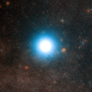 Wide-field sky image showing Alpha Centauri as a single bright star