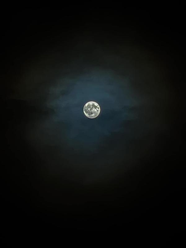 Il volto della luna piena con i suoi mari scuri e gli altipiani più chiari