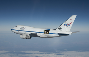 The SOFIA Telescope sits inside the body of a modified Boeing 747 aircraft and observes the universe.
